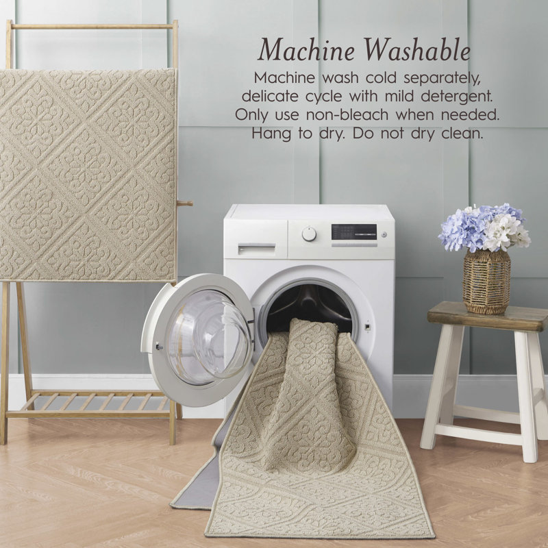 Austell Machine Woven Synthetic Area Rug in Beige, Rectangle 2'2" x 3'9"/Runner 2'2" x 5', Beige