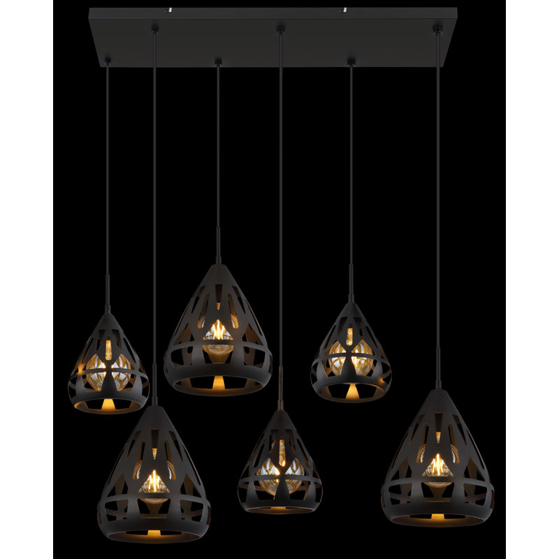 Anouar 6 - Light Matte Black Pendant