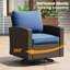Fauteuil club pivotant en rotin pour l'extérieur avec coussins PE-712744707