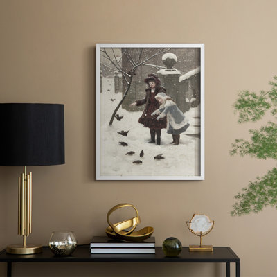 Reproduction encadrée vintage en bois massif XXVI