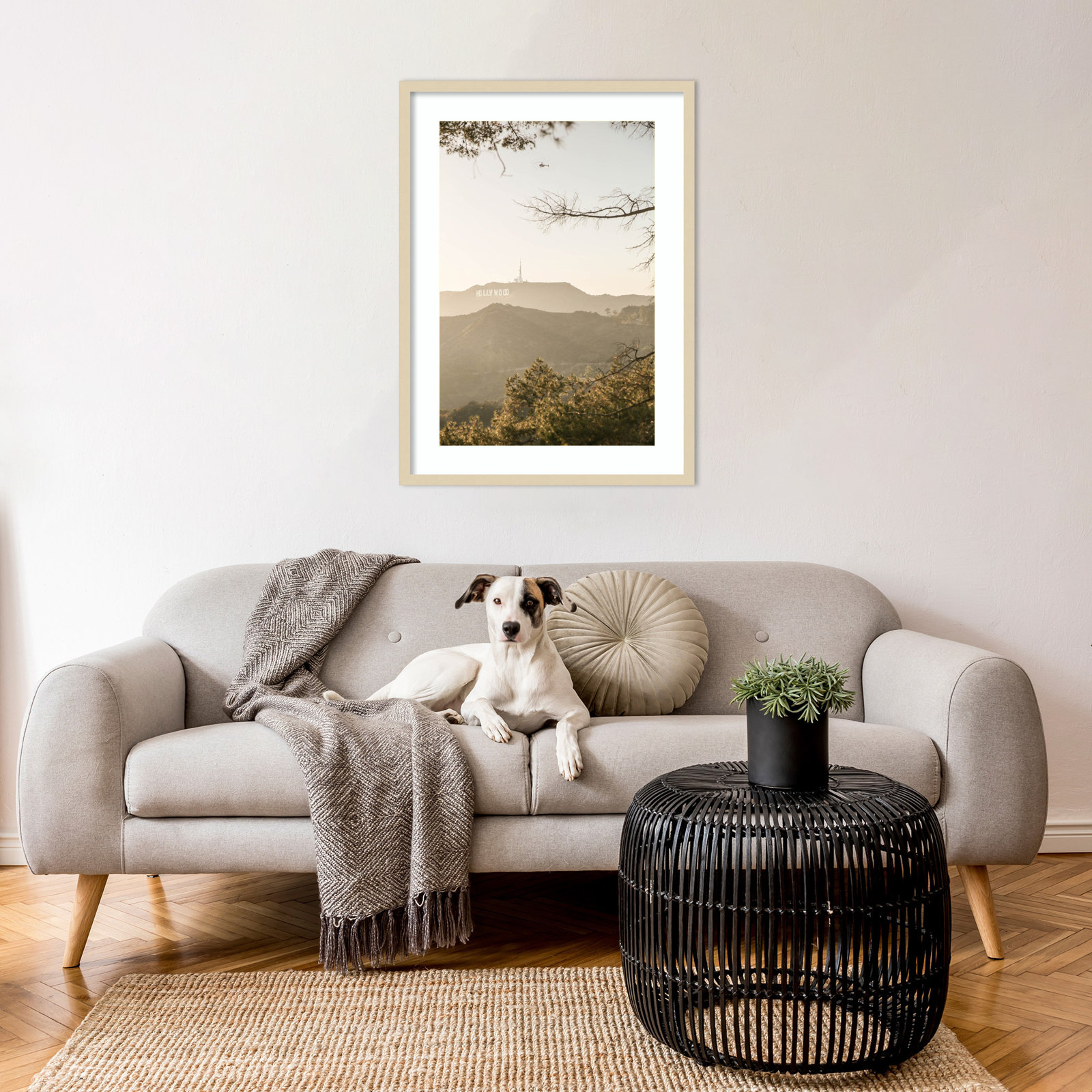 Daisey "Hollywood Hills" Print, Brown, 33" H x 24" W