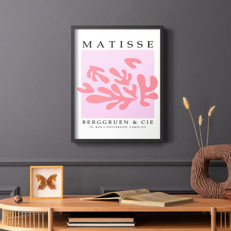 Matisse CECXLII, reproduction encadrée - bois massif, H 28 po x l 22 po, Noir