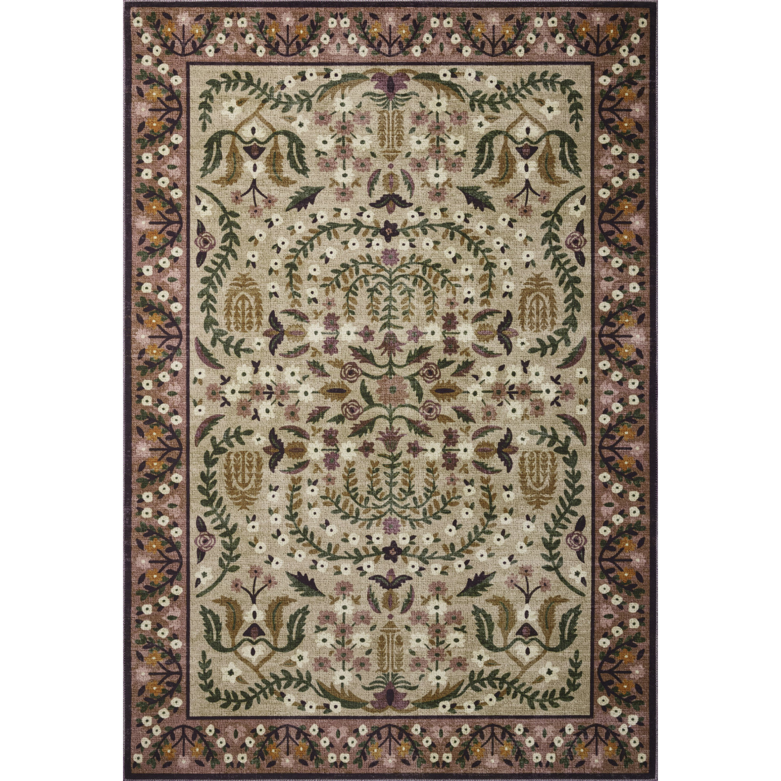 Canopy Aubergine Area Rug, Rectangle 2' x 3'