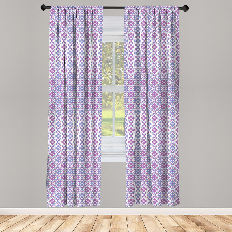 Paire de rideaux semi-transparents avec passe-tringle, 28 po x 63 po
