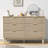 6 - Drawer Dresser Fluted Design, Wood Wide Chest of Drawers