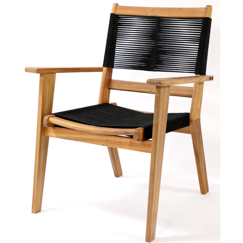 Neil Stacking Patio Dining Armchair with Cushion