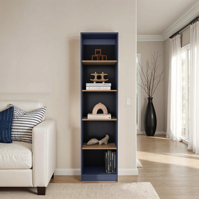 Bookcase with Open Storage Shelf