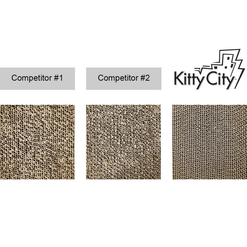 XL Wide Green Corrugated Cardboard Cat Scratching Pads, 3-Pack