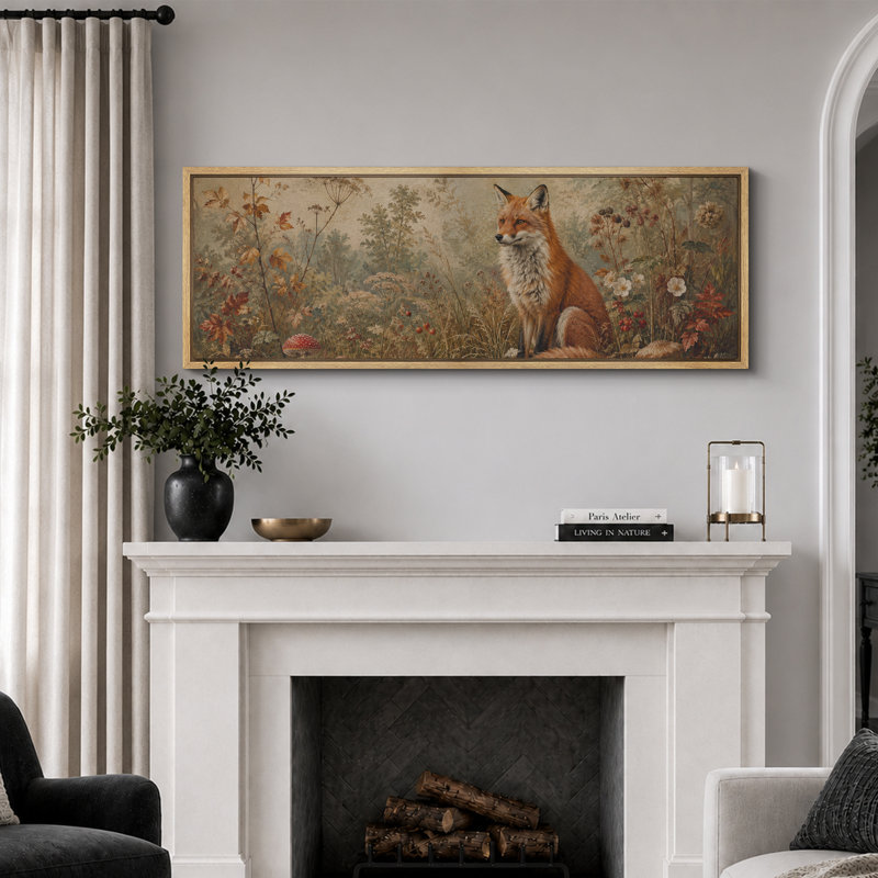 Rustic Fox Forest, H 20 po x l 60 po x P 1,5 po, Naturel