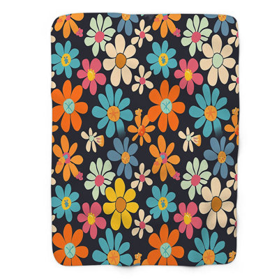 Zen Zinnias - Couverture Sherpa de qualité supérieure 1 pièce