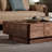 Black walnut rectangular drawer end table