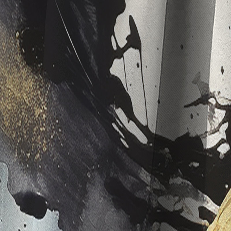 Exploring The Depths Of Gold Marble I - Abstract Geometric Blackout Curtain - 1 Panels, 52" W x 95" L