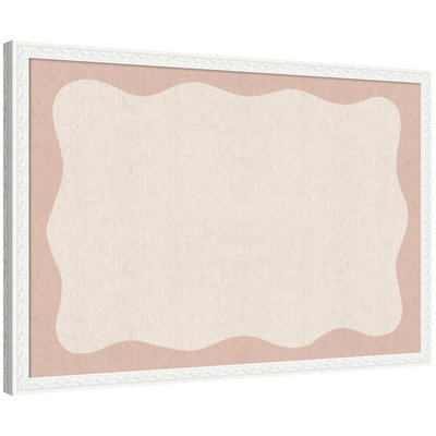 Tableau d'affichage en lin encadré en tissu