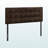 Coranado Queen Size Upholstered Bed with Brown Leather Look, 47.31'' H X 62.89'' W X 2.71'' D