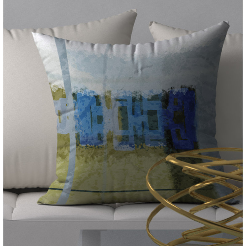 Abstract Reversible Throw Pillow, 24" x 24"