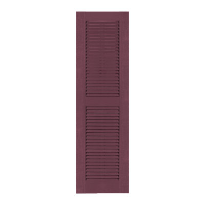Custom Louvered Shutter with Straight Top