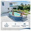 Structure pliante en PVC bleu-gris, piscine hors-terre compacte de 7 pieds, structure non gonflable-130777683