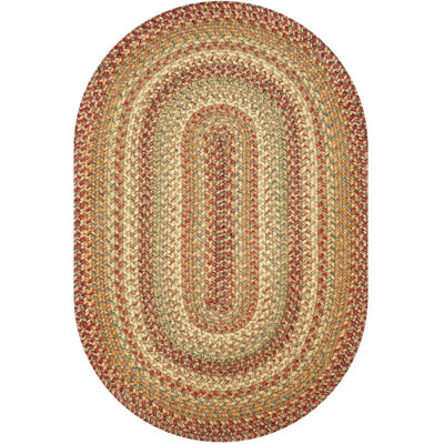 Dajohn Jute Braided Non-Shedding Country Brown/Cream Rug