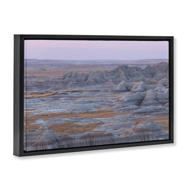 Cadre flottant Badlands Kaleidoscope Rocky Landscape, design par Lori Deiter, H 17 po x l 25 po, Cadre flottant noir de jais