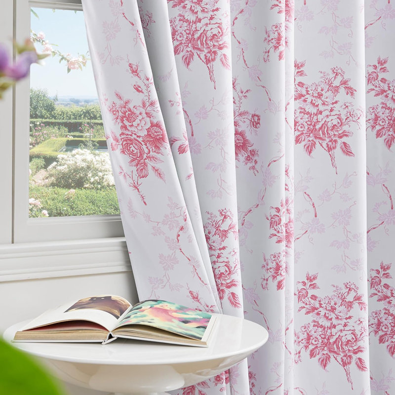 100% Blackout Curtains, Grommet Pattern Gold Foil Printed Window Treatments Room Darkening Drapes for Bedroom, 2 Panels