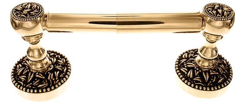 San Michele Wall Mounted Toilet Paper Holder, Antique Gold