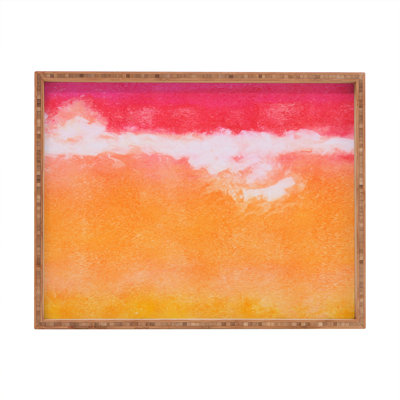 Plateau de service rectangulaire en bambou