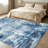 1PC Abstract Blue Distressed Watercolor Brushstroke area rugs for Living Room, Soft and Comfortable, Suitable for all seasons, easy-to-maintain, machine washable Indoor floor mat, Under Table Farmhouse suitable for dining table, bedroom, kitchen,-129131814