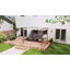 Pavillon de jardin extérieur 10 'x 10', pergola rétractable en métal, gris