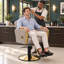 Fauteuil de salon pour coiffeur, fauteuil de coiffeur pour salon de coiffure avec pompe hydraulique professionnelle - gris / or-108808824-129176280