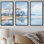 Ensemble d'art mural sur toile Lakeside Nature Serenity I - Lakes Lakehouse