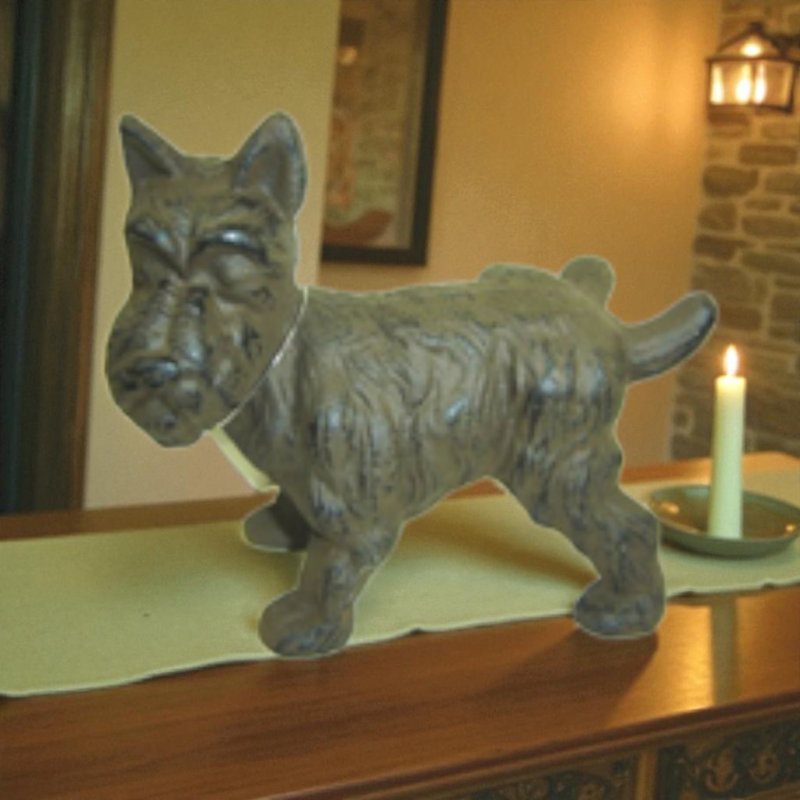 Cast Iron Dog Door Stop Antique Style Hand Finished Heavy Duty Decorative Door Holder for Home Office Use