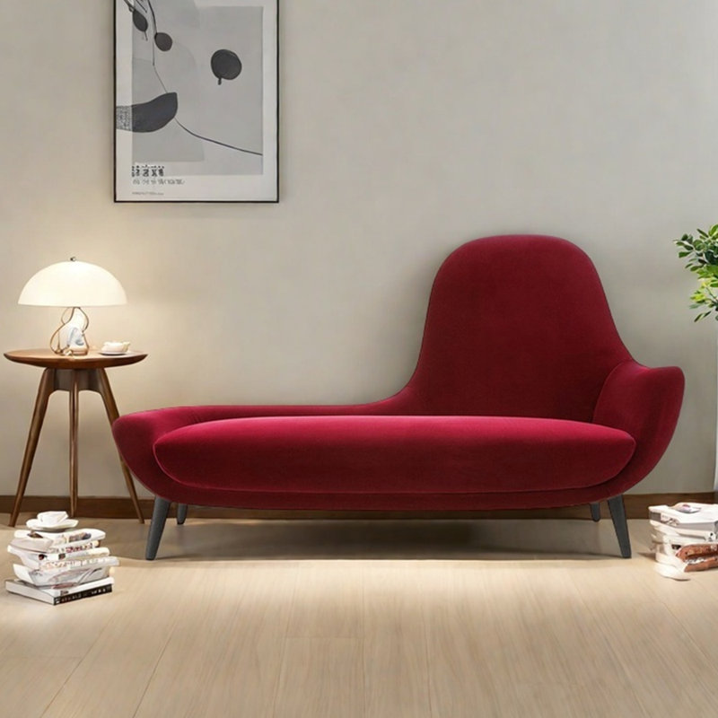Fauteuil inclinable léger en flanelle de luxe, Rouge, Orienté à droite