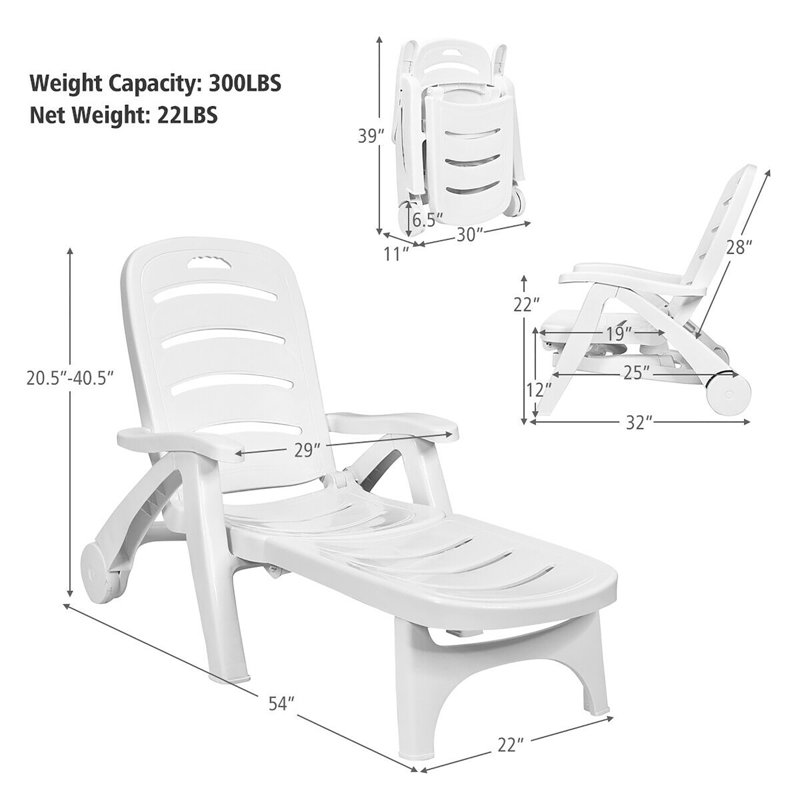 Chaise longue inclinable Elisa