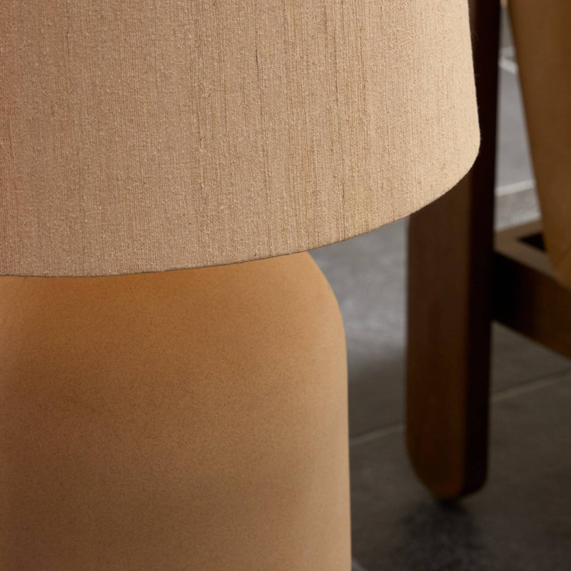 Posie Floor Lamp-Tan Speckled Ceramic