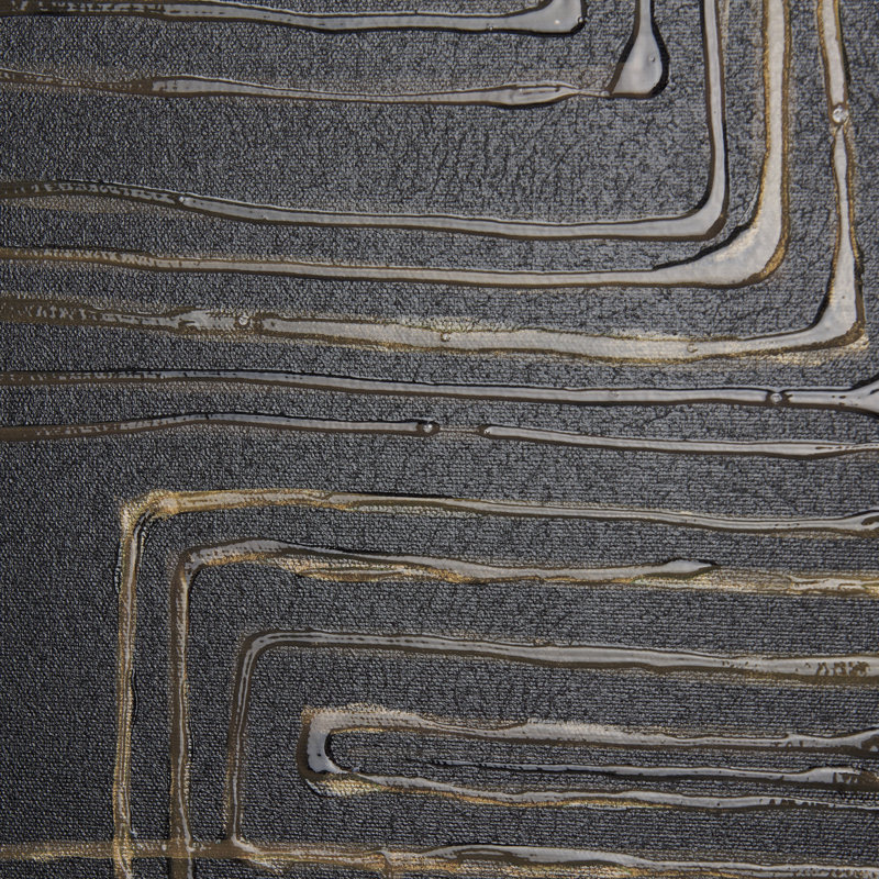 Lines I a Hand Embelished Textured Canvas, 50" H x 40" W x 1.5" D