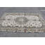 Tapis traditionnel turc traditionnel à motif floral bleu et brun parfait pour la décoration intérieure blanc / vert
