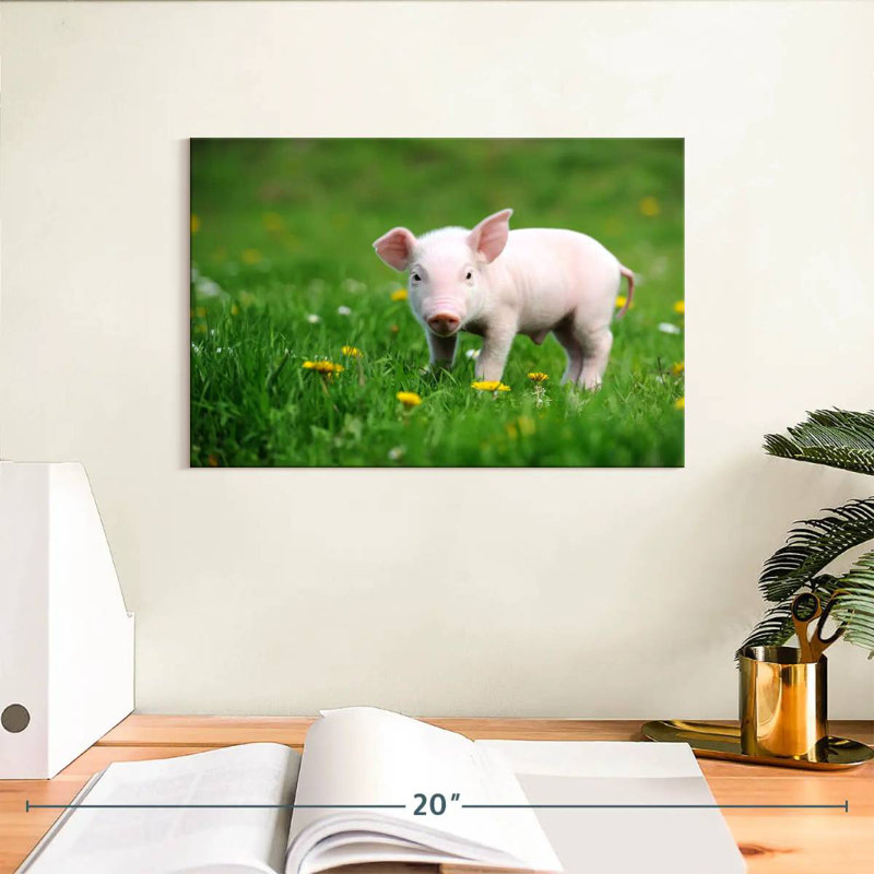 Brampt Spring Grass Pig, 8" H x 12" W