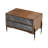 Sisemore Mid-Century Walnut & Grey Nightstand