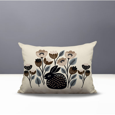 Rayo Rabbit Reversible Indoor/Outdoor Lumbar Pillow