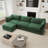 L-shape  Rsectional Sofa Couch, Sofa With 1 Movable Ottoman,chenille-1926517321-1926517326-1926517325