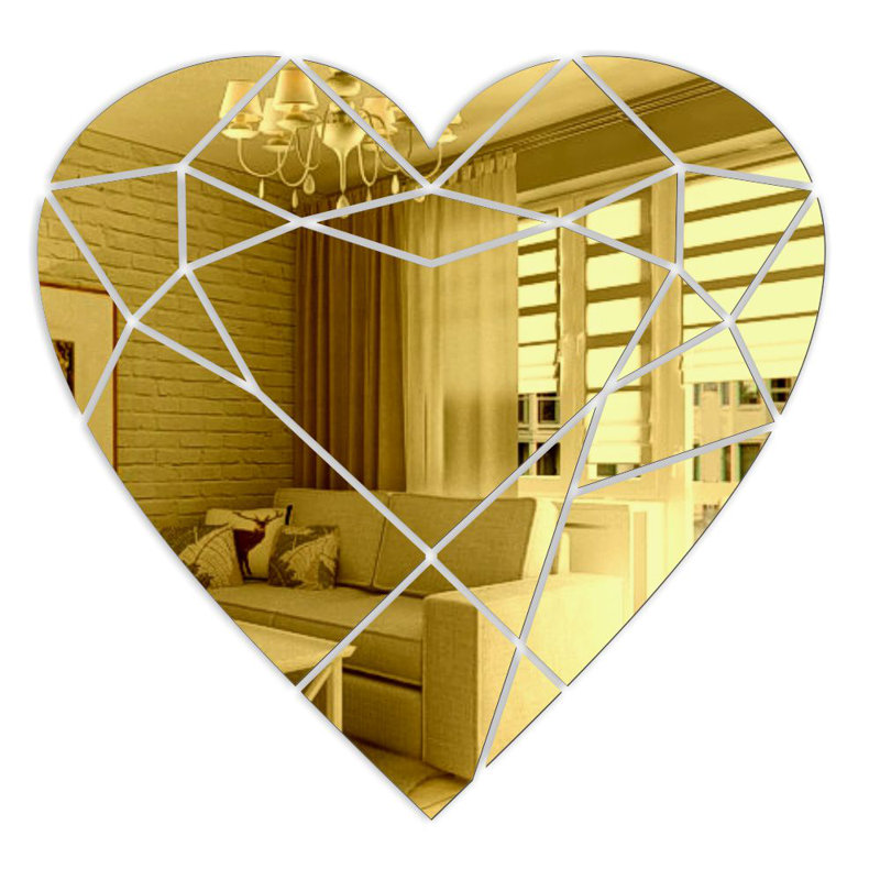 Bryana Flat Wall Mirror, 97cm H x 50cm W, Gold