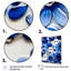 Fleur bleue mosaïque botanique I - Botanicals Wall Art-176125684-125959146