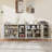 Set Of 2 Storage Cabinet With Doors And Adjustable Shelf, Modern Sideboard Buffet Cabinet, Freestanding Buffet Table, Accent Cabinet Credenza For Living Room, Dining Room, Kitchen, Hallway