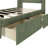 Solid Wood Upholstered Bed with Rectangular Headboard with 2 Drawer Side Storage-1451155004-1451155000