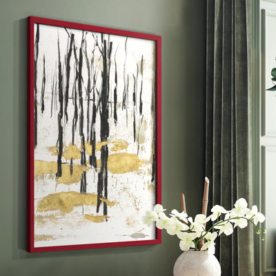 «Gilded Winter I», reproduction encadrée - bois massif