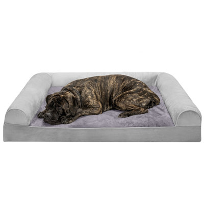 Quilted Orthopedic Bolster Sofa Pet Bed