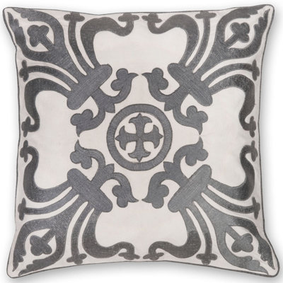 Housse de coussin décoratif avec plumes Applique