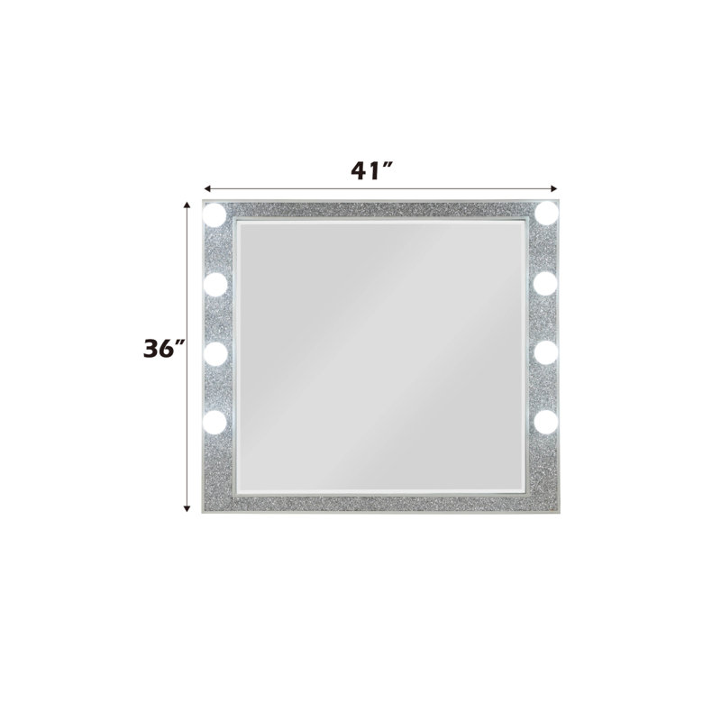 Miroir Sliverfluff avec finition champagne et lumière