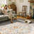 Soft Washable Vintage Floral Area Rug With Non-Slip Backing In Multicolor-1509547259-1509547257