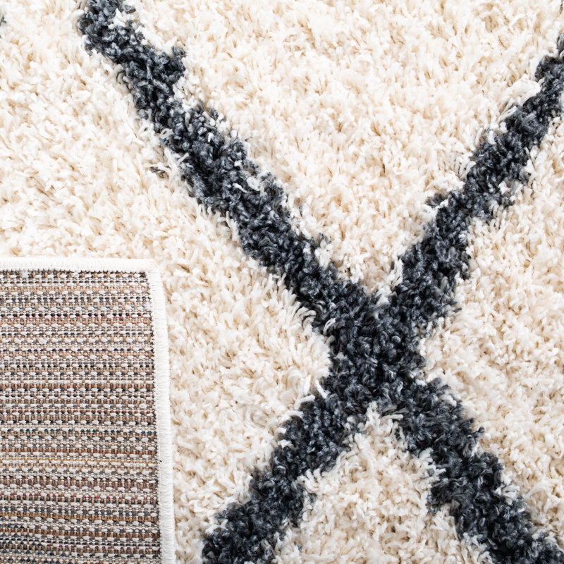 Minna Shag 600 Performance Geometric Rug, Rectangle 2'7" x 5'